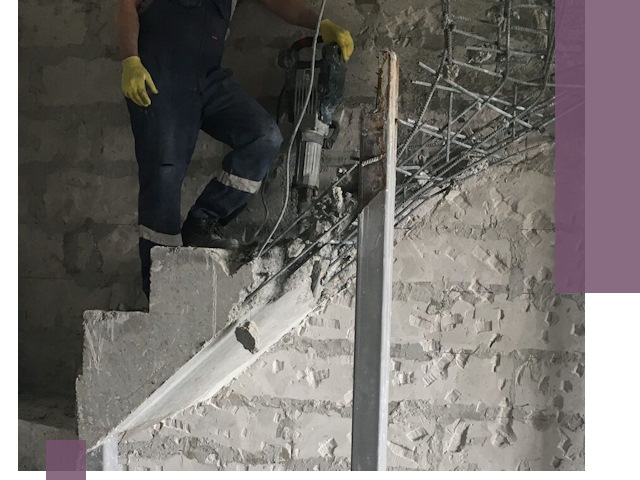 Демонтаж металлических и бетонных лестниц в Шахтах