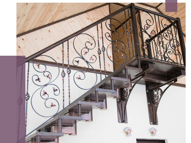 Кованые лестницы в Шахтах от 84653 руб. под ключ