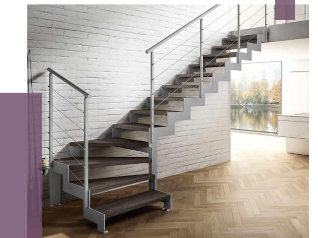 Г-образные лестницы под ключ в Шахтах от 39342 руб. | ПРОЛЁТ-Шхт