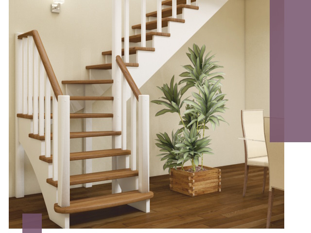 Г-образные лестницы под ключ в Шахтах — изготовление и монтаж