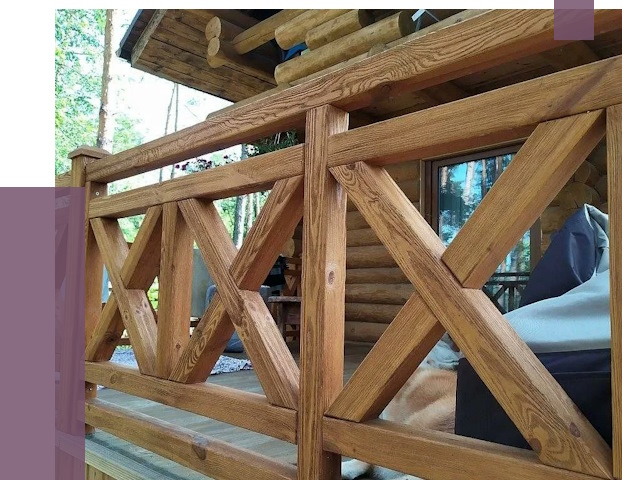 Деревянные перила под ключ в Шахтах от 8140 руб. 