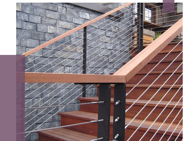 Тросовые перила под ключ в Шахтах от 8248 руб.