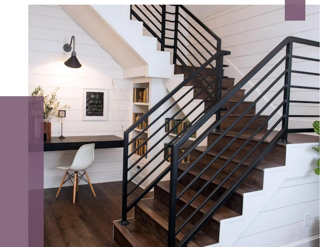 Перила для лестницы в доме в Шахтах от 7868 руб. — ПРОЛЁТ-Шхт