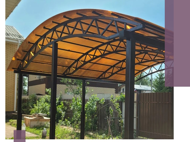 Изготовление навесов под ключ в Шахтах из качественных материалов