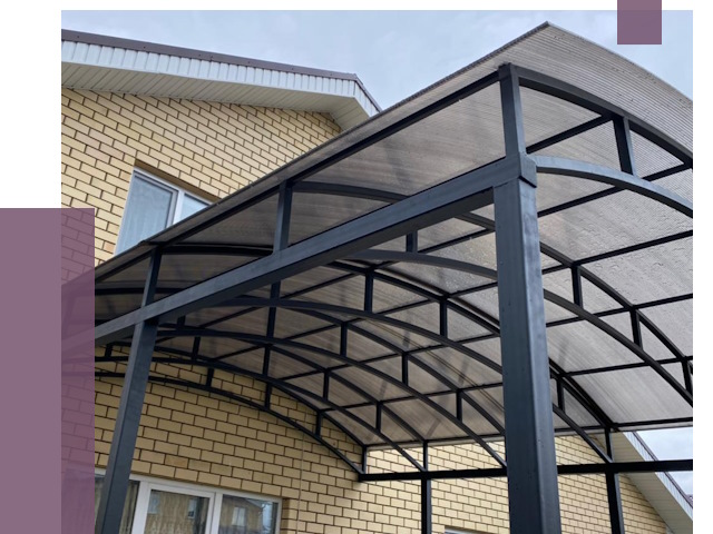 Монтаж козырьков в Шахтах от 12210 руб. | ПРОЛЁТ-Шхт