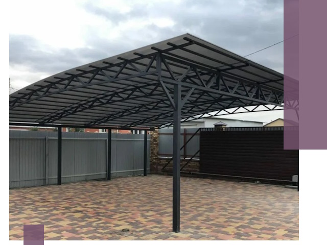 Недорогие навесы под ключ в Шахтах — изготовление и монтаж