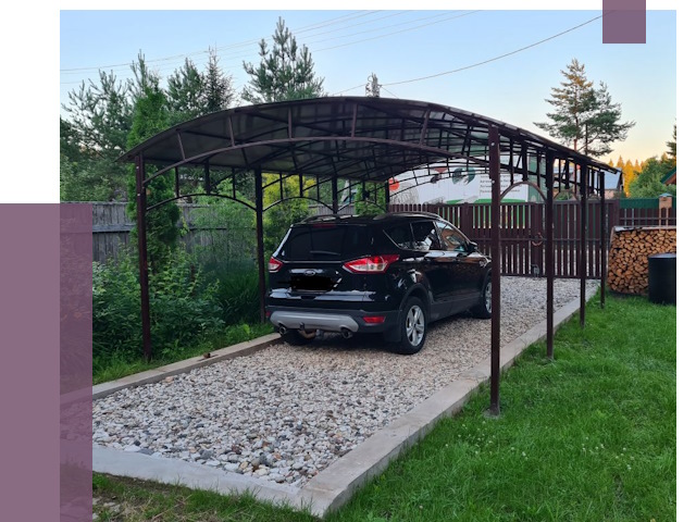 Навесы для автомобиля в Шахтах от 13946 руб.  | ПРОЛЁТ-Шхт