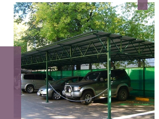 Навесы для парковки в Шахтах от 85196 руб. заказать | ПРОЛЁТ-Шхт