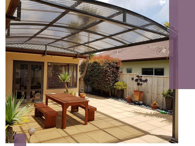 Навесы во двор под ключ в Шахтах — изготовление и монтаж