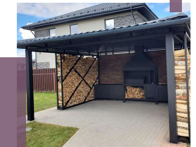 Навесы для барбекю в Шахтах от 13512 руб. под ключ | ПРОЛЁТ-Шхт