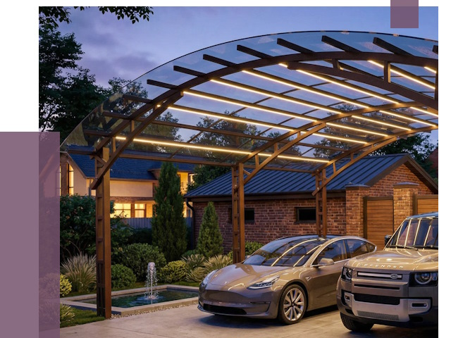 Металлические навесы в Шахтах от 13458 руб. под ключ — ПРОЛЁТ-Шхт