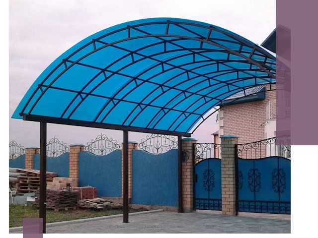 Арочные навесы под ключ в Шахтах — изготовление и монтаж