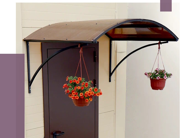 Козырьки над входом в Шахтах от 15737 руб.  | ПРОЛЁТ-Шхт