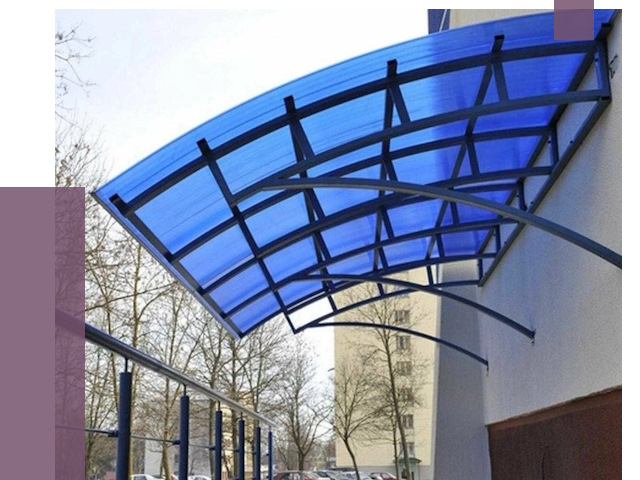 Козырьки из поликарбоната в Шахтах от 4558 руб. под ключ | ПРОЛЁТ-Шхт