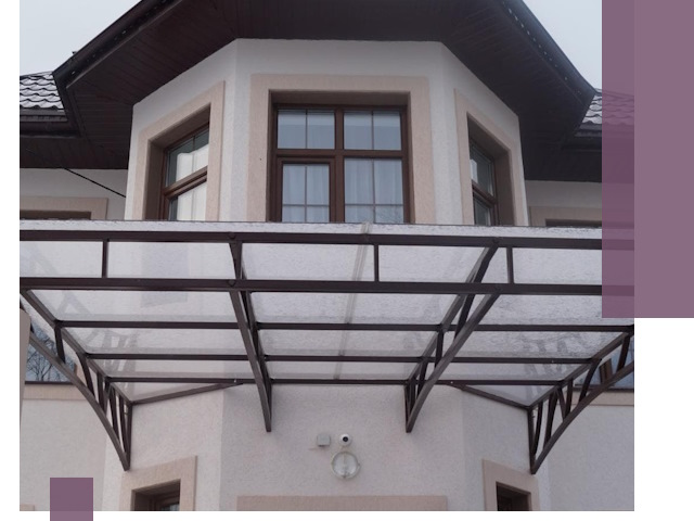 Козырьки из поликарбоната под ключ в Шахтах