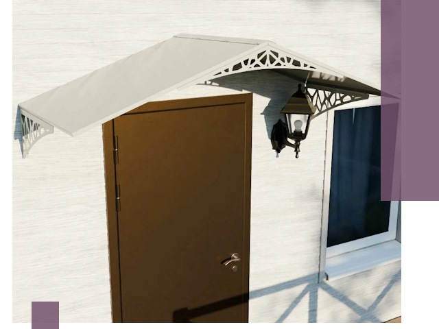 Металлические козырьки на входы и террасы в Шахтах