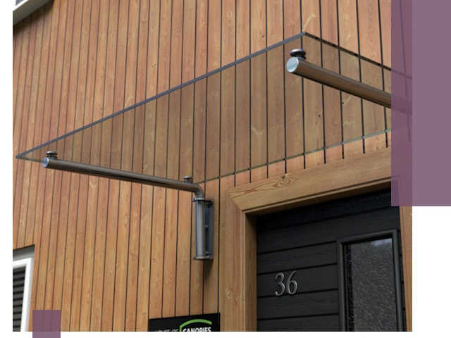 Стеклянные козырьки на входы и фасады в Шахтах