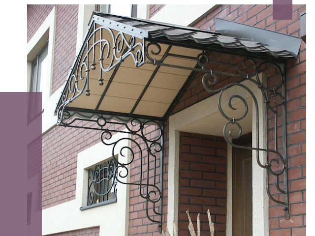 Двускатные козырьки в Шахтах под ключ от 13566 руб.