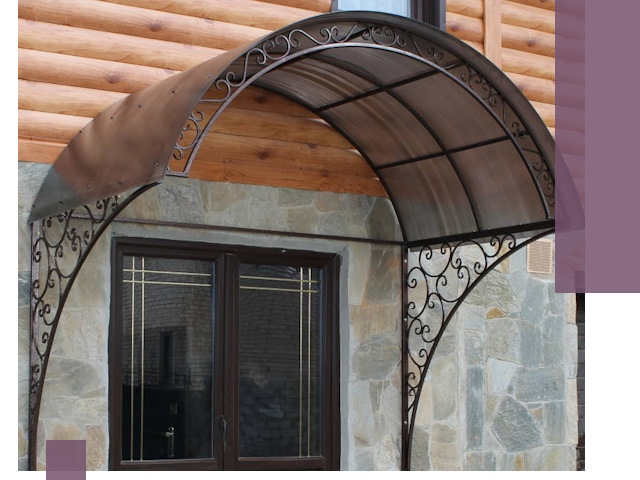 Арочные козырьки под ключ в Шахтах: изготовление и монтаж