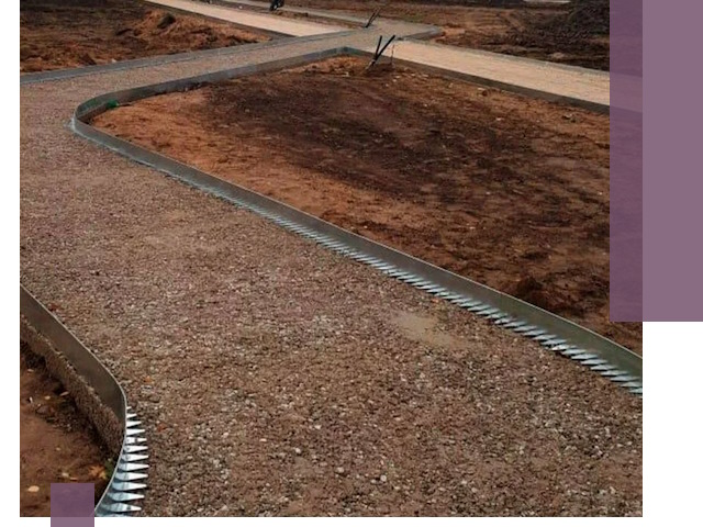 Металлические бордюры под ключ в Шахтах — изготовление и монтаж