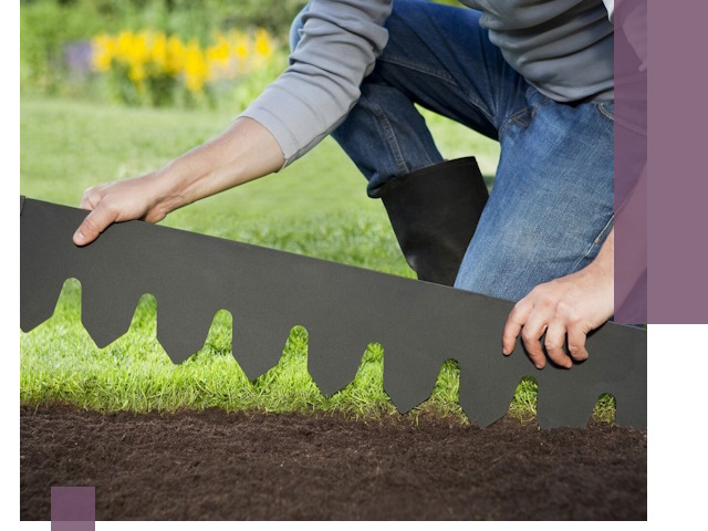 Металлические бордюры для газона в Шахтах — изготовление и монтаж